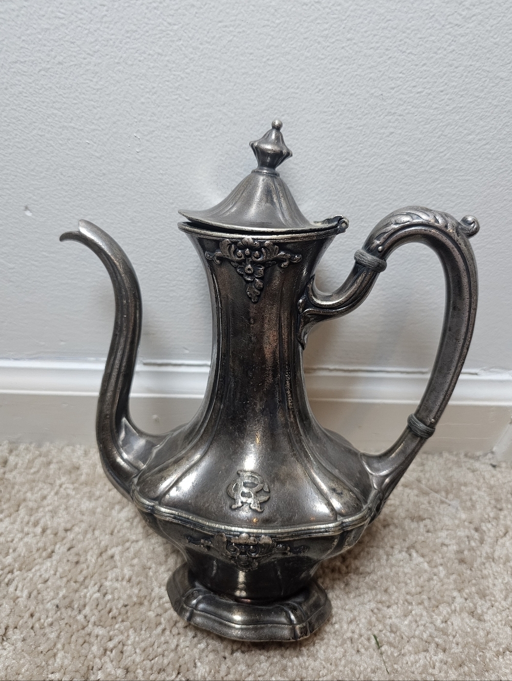 Hansen Silverplate Vintage 1900s Victorian Insired coffee pot centerpiece